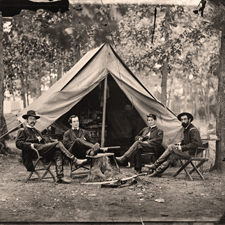 George Sharpe at Union camp site