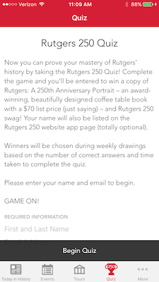 Rutgers App Quiz
