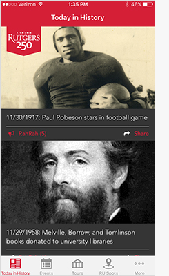 Rutgers app screenshot