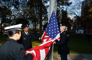 ROTC Raises US Flag at Old Queens | Rutgers' 250th Birthday Celebration | November 10, 2016