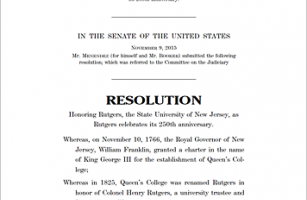 Senate Resolution letter