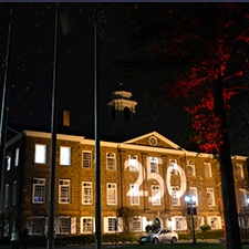 Old Queens Illuminated for Rutgers' 250th Birthday